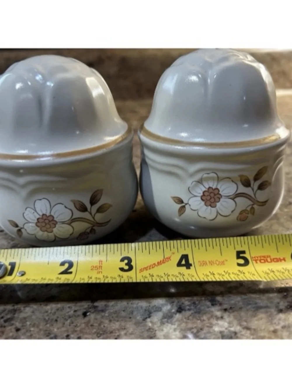 Vintage Cordella Collection Japan Burnet Stoneware Salt & Pepper Shaker Set